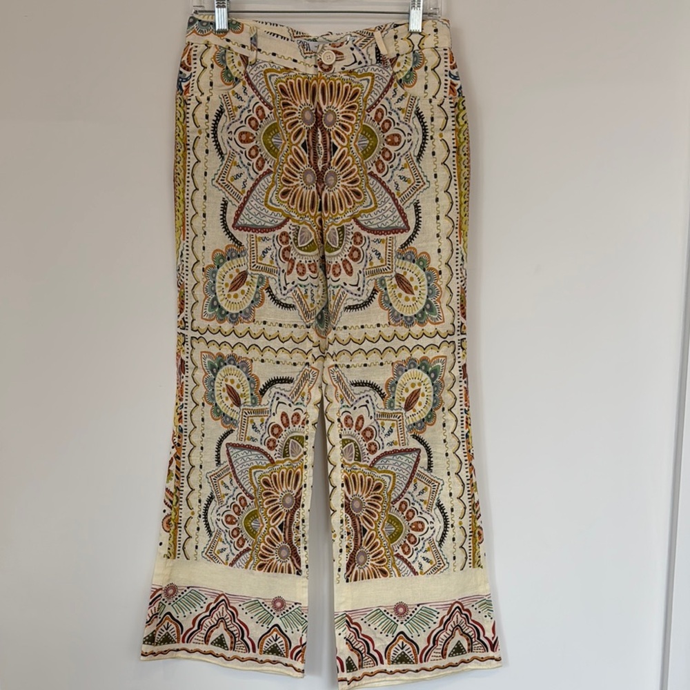 Zara Multicolor Patterned Flare Pants SOLDDDDD